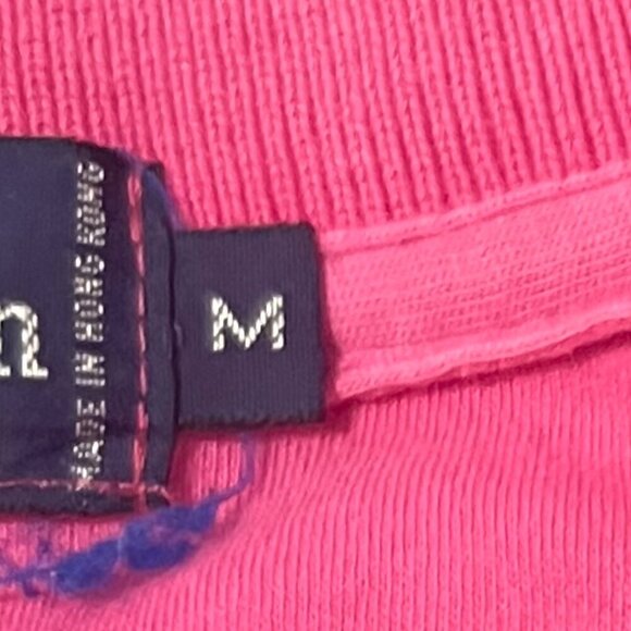 Ralph Lauren Vintage 90's Polo Shirt Pink Men's Size Medium Golf Crest SS - Picture 6 of 6